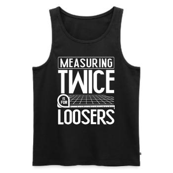 Flooring installer, tile warehouse - Men's Premium Organic Tank Top - black - Front - Michal (187cm)