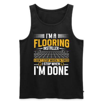 Flooring installer, tile warehouse - Men's Premium Organic Tank Top - black - Front - Michal (187cm)