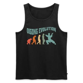 Qi-Gong Chigong Meditation Thai-Chi Evolution - Männer Premium Bio Tank Top - Schwarz - Vorne - AI Model Male 178 light (178cm)