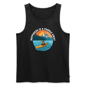 KAYAKS CANOE RAFTING BOAT Kayaking Happiness-paddle - Men's Premium Organic Tank Top - black - Front - Michal (187cm)