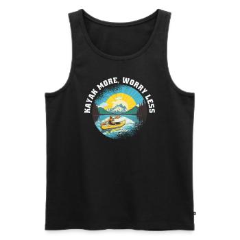 KAYAKS Kayaking CANOE RAFTING BOAT more-paddle - Men's Premium Organic Tank Top - black - Front - Michal (187cm)