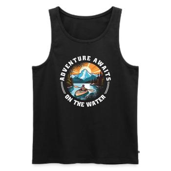 KAYAKS CANOE RAFTING BOAT Kayaking water-paddle - Men's Premium Organic Tank Top - black - Front - Michal (187cm)