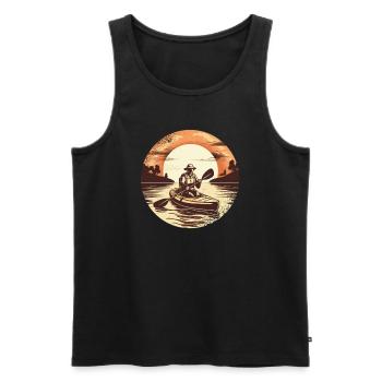 Canoe Canoe-Canoe Kayak Canoe-Kayak Canoe-Canoe - Men's Premium Organic Tank Top - black - Front - AI Model Male 178 light (178cm)