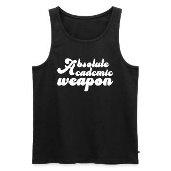 Studenten Absolute Academic Weapon - Männer Premium Bio Tank Top - Schwarz - Vorne - AI Model Male 178 light (178cm)