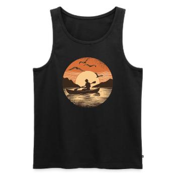 Canoë Canoë Kayak Canadien Canoë Kayak Canoéiste - Débardeur bio Premium Homme - noir - Devant - Michal (187cm)
