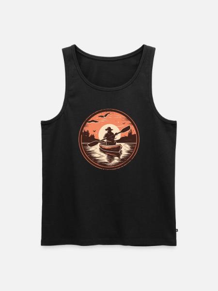Kano Kanadisk kano Kajakk Padle kano - Premium økologisk Tanktop for menn - svart
