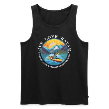 KAYAKS CANOE RAFTING BOAT Kayaking Adults-paddle - Men's Premium Organic Tank Top - black - Front - Michal (187cm)