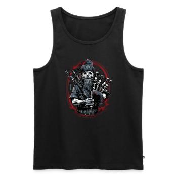 Bagpipers of Scottish bagpipe music - Men's Premium Organic Tank Top - black - Front - Michal (187cm)