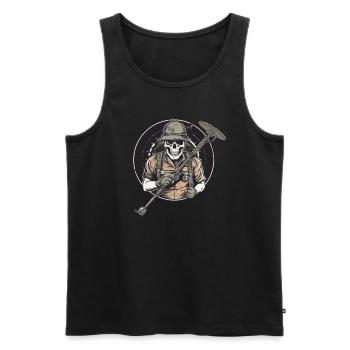 Detectorists Sondler Sondeln Retro-Vintage - Men's Premium Organic Tank Top - black - Front - Michal (187cm)