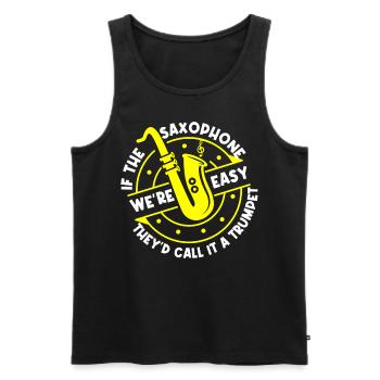 Saxophonist, Saxophone, Sound, Smooth Jazz - Men's Premium Organic Tank Top - black - Front - AI Model Male 178 light (178cm)