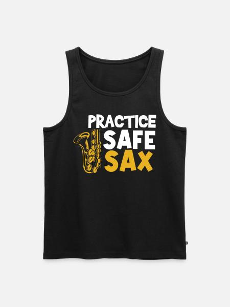 Saxophonist, Saxophone, Sound, Smooth Jazz - Men's Premium Organic Tank Top - black