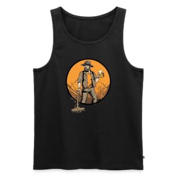 Détecteurs Sondler sonde Lustiges-Bier - Débardeur bio Premium Homme - noir - Devant - AI Model Male 178 light (178cm)