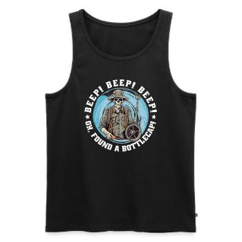 Metal Detector Probdler Probe Funny Beep-Beep - Men's Premium Organic Tank Top - black - Front - AI Model Male 178 light (178cm)