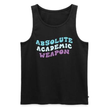 Studenten Absolute Academic Weapon - Männer Premium Bio Tank Top - Schwarz - Vorne - AI Model Male 178 light (178cm)