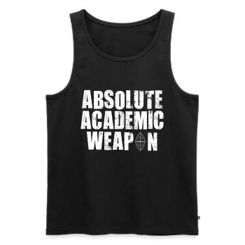 Studenten Absolute Academic Weapon - Männer Premium Bio Tank Top - Schwarz - Vorne - AI Model Male 178 light (178cm)