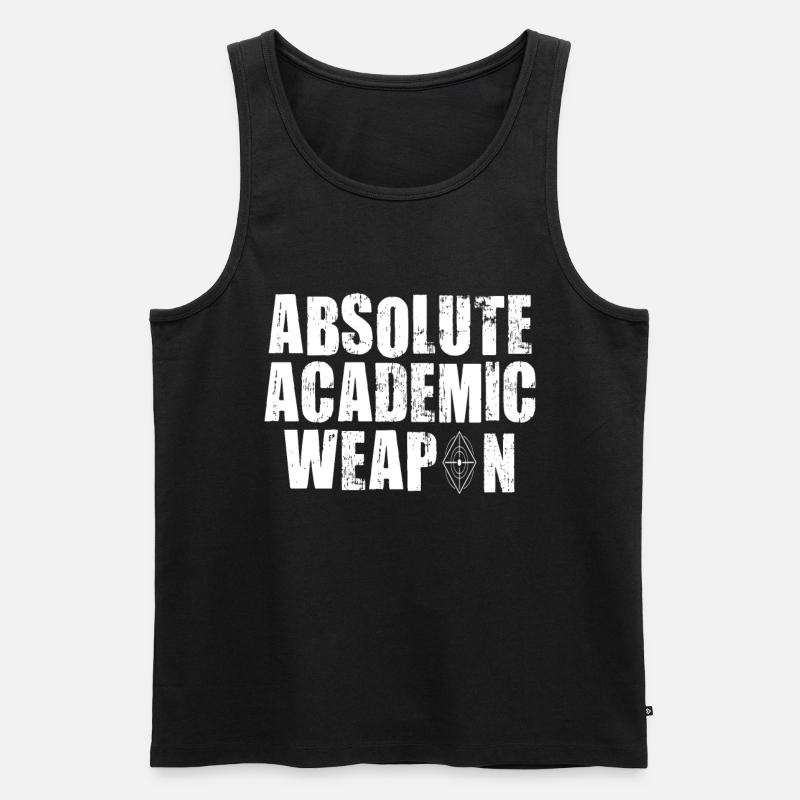 Studenten Absolute Academic Weapon - Männer Premium Bio Tank Top - Schwarz