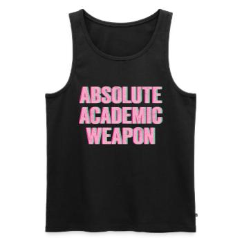 Studenten Absolute Academic Weapon - Männer Premium Bio Tank Top - Schwarz - Vorne - AI Model Male 178 light (178cm)