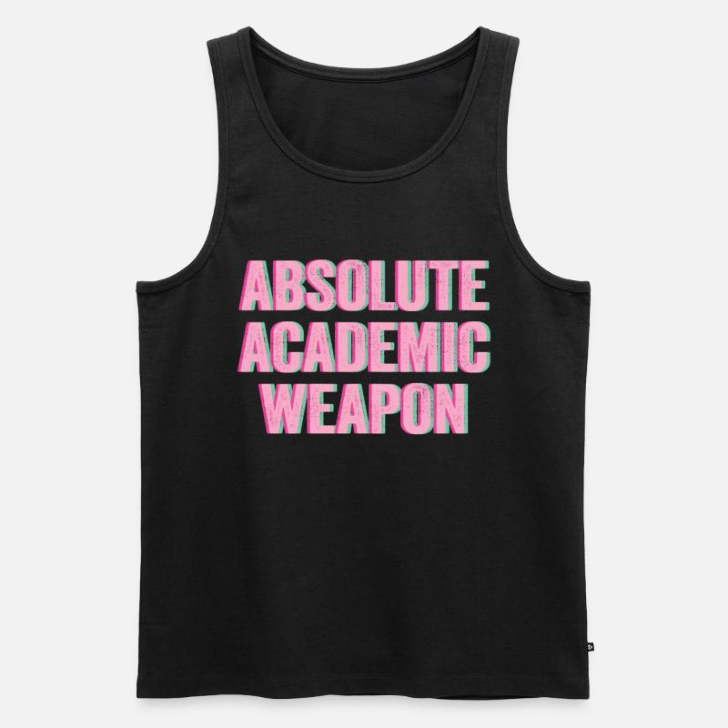 Studenten Absolute Academic Weapon - Männer Premium Bio Tank Top - Schwarz