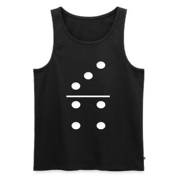 Domino Game Tile 3-4 - Lustiges Gruppenkostüm - Männer Premium Bio Tank Top - Schwarz - Vorne - Michal (187cm)