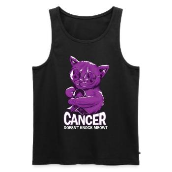Cancer doesn't defeat pancreatic cancer - Men's Premium Organic Tank Top - black - Front - Michal (187cm)