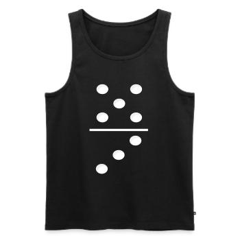 Domino Game Tile 5-3 - Funny Group Costume - Men's Premium Organic Tank Top - black - Front - AI Model Male 178 light (178cm)