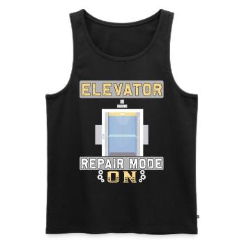 elevator repair mode on - Elevator mechanic - Men's Premium Organic Tank Top - black - Front - Michal (187cm)