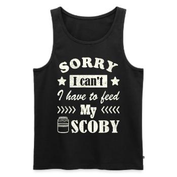 Sorry, I can't. I have to feed my Scoby - Men's Premium Organic Tank Top - black - Front - AI Model Male 178 light (178cm)