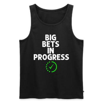 Parlays, Parlay, Sportwetten - Männer Premium Bio Tank Top - Schwarz - Vorne - Michal (187cm)