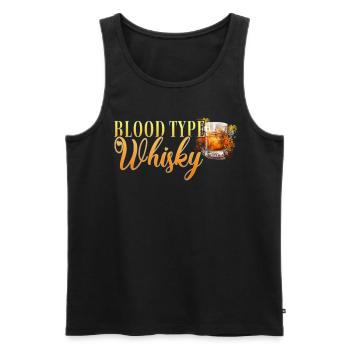 Blood Type Whisky Cocktail for Bartender - Men's Premium Organic Tank Top - black - Front - AI Model Male 178 light (178cm)