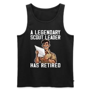 Camping Scouting - Funny Scout Guide - Men's Premium Organic Tank Top - black - Front - Michal (187cm)