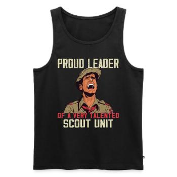 Camping Scouting - Funny Scout Guide - Men's Premium Organic Tank Top - black - Front - Michal (187cm)