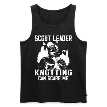 Camping Scouting - Funny Scout Guide - Men's Premium Organic Tank Top - black - Front - Michal (187cm)