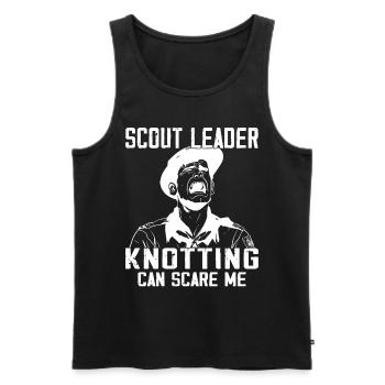 Camping Scouting - Funny Scout Guide - Men's Premium Organic Tank Top - black - Front - Michal (187cm)
