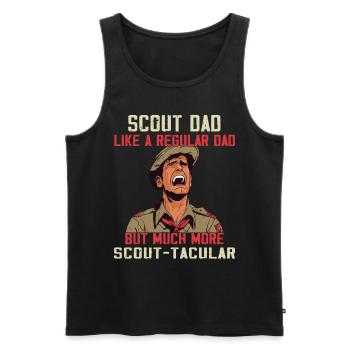 Camping Scouting - Funny Scout Father - Men's Premium Organic Tank Top - black - Front - Michal (187cm)