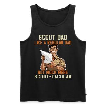 Camping Scouting - Funny Scout Father - Men's Premium Organic Tank Top - black - Front - Michal (187cm)