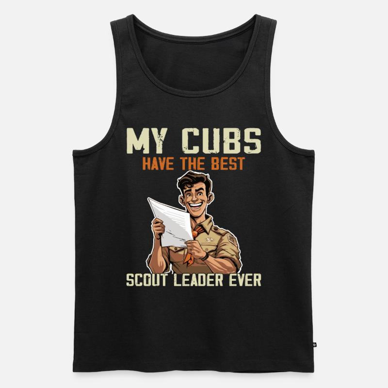 Camping Scouting - Lustiger Pfadfindervater - Männer Premium Bio Tank Top - Schwarz