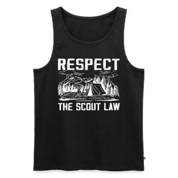 Camping Scouting - Funny Scout Father - Men's Premium Organic Tank Top - black - Front - Michal (187cm)