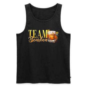 Équipe Bourbon Hen Party Barman - Débardeur bio Premium Homme - noir - Devant - Michal (187cm)