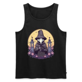 Pastel Goth Cute Creepy Plague Doctor - Men's Premium Organic Tank Top - black - Front - Michal (187cm)