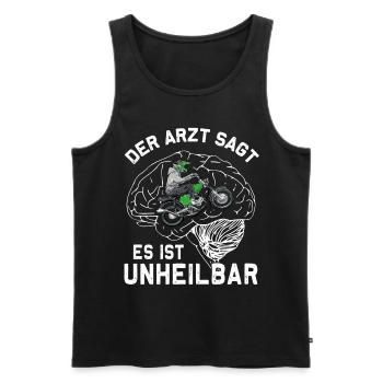 Lustiger Spruch Simsonfahrer S50 S51 Simme Moped - Männer Premium Bio Tank Top - Schwarz - Vorne - AI Model Male 178 light (178cm)