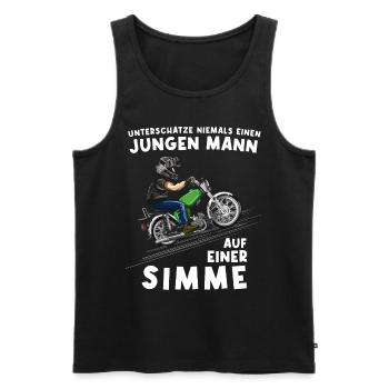 Lustiger Spruch Simson Driver S50 S51 Simme Moped - Männer Premium Bio Tank Top - Schwarz - Vorne - AI Model Male 178 light (178cm)