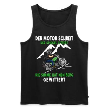 Lustiger Spruch Simsonfahrer S50 S51 Simme Moped - Männer Premium Bio Tank Top - Schwarz - Vorne - AI Model Male 178 light (178cm)