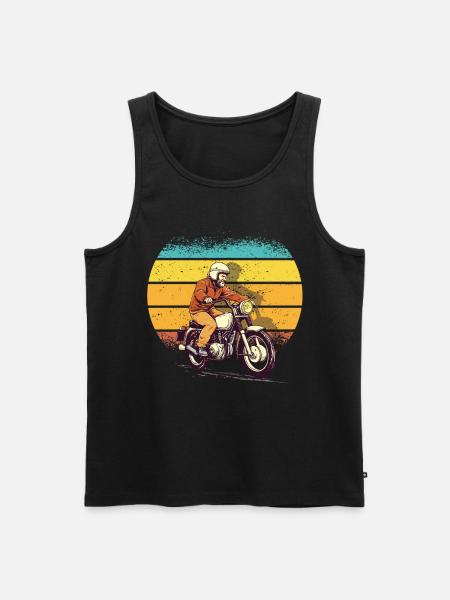 Retro Simsonfahrer knallert knallert fan - Herre Premium økologisk tanktop - sort