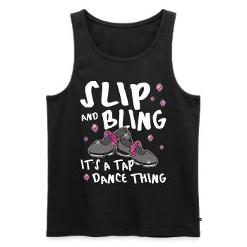 Funny Tap Dancing - Tap Dance - Männer Premium Bio Tank Top - Schwarz - Vorne - Michal (187cm)