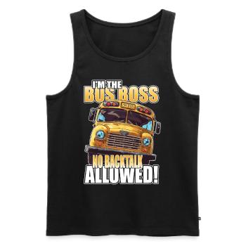 School bus attendant - school bus driver - Men's Premium Organic Tank Top - black - Front - Michal (187cm)