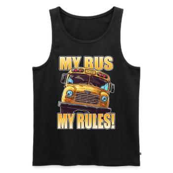 School bus attendant - school bus driver - Men's Premium Organic Tank Top - black - Front - Michal (187cm)