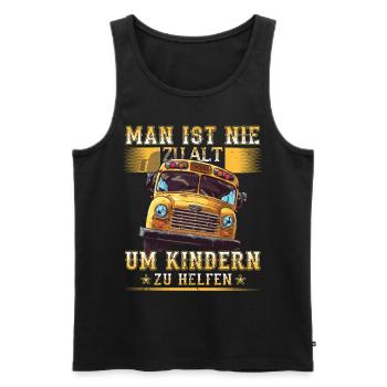 Schulbuswärter - Schulbusfahrer - Männer Premium Bio Tank Top - Schwarz - Vorne - Michal (187cm)