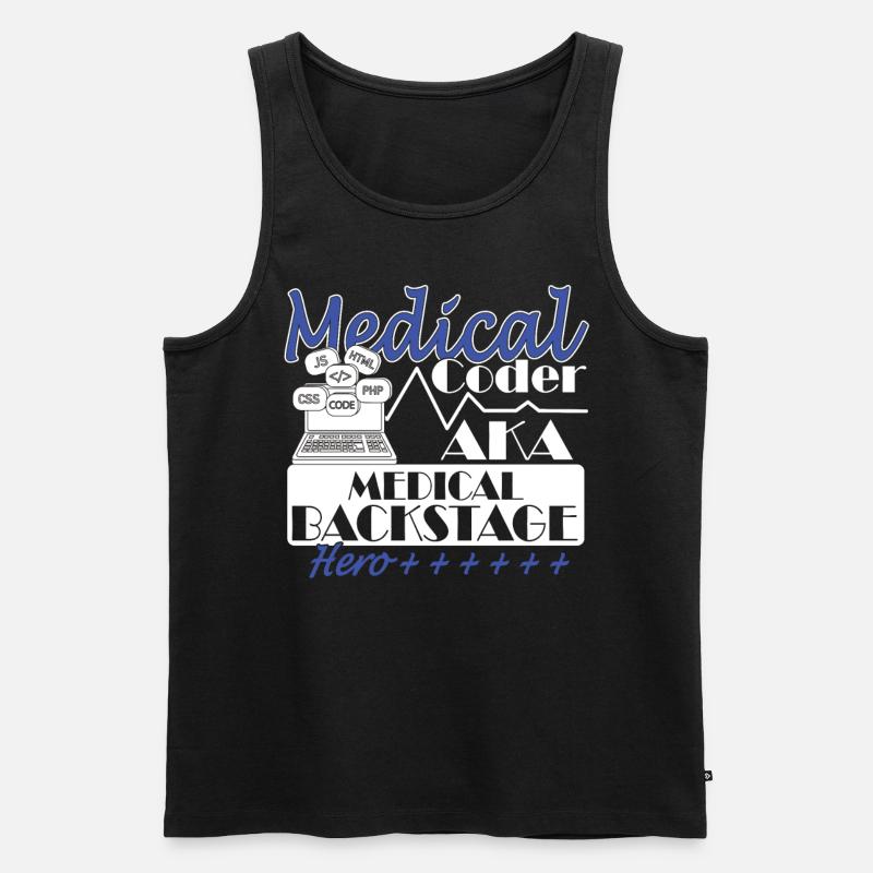 Medical Assistant - Medical Coder - Men's Premium Organic Tank Top - black
