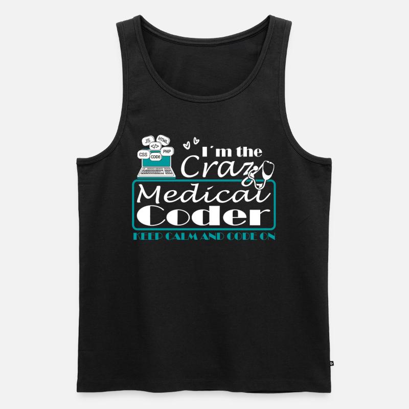 Medical Assistant - Medical Coder - Men's Premium Organic Tank Top - black