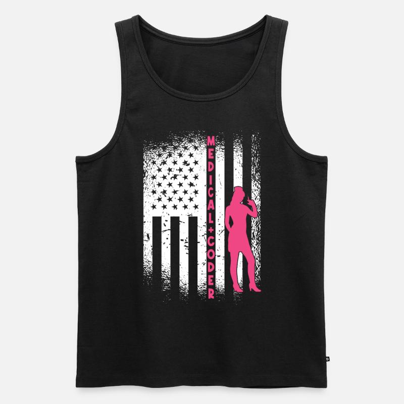Medical Assistant - Medical Coder - Men's Premium Organic Tank Top - black